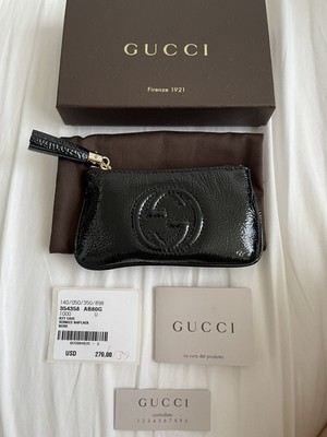 gucci soho wristlet black