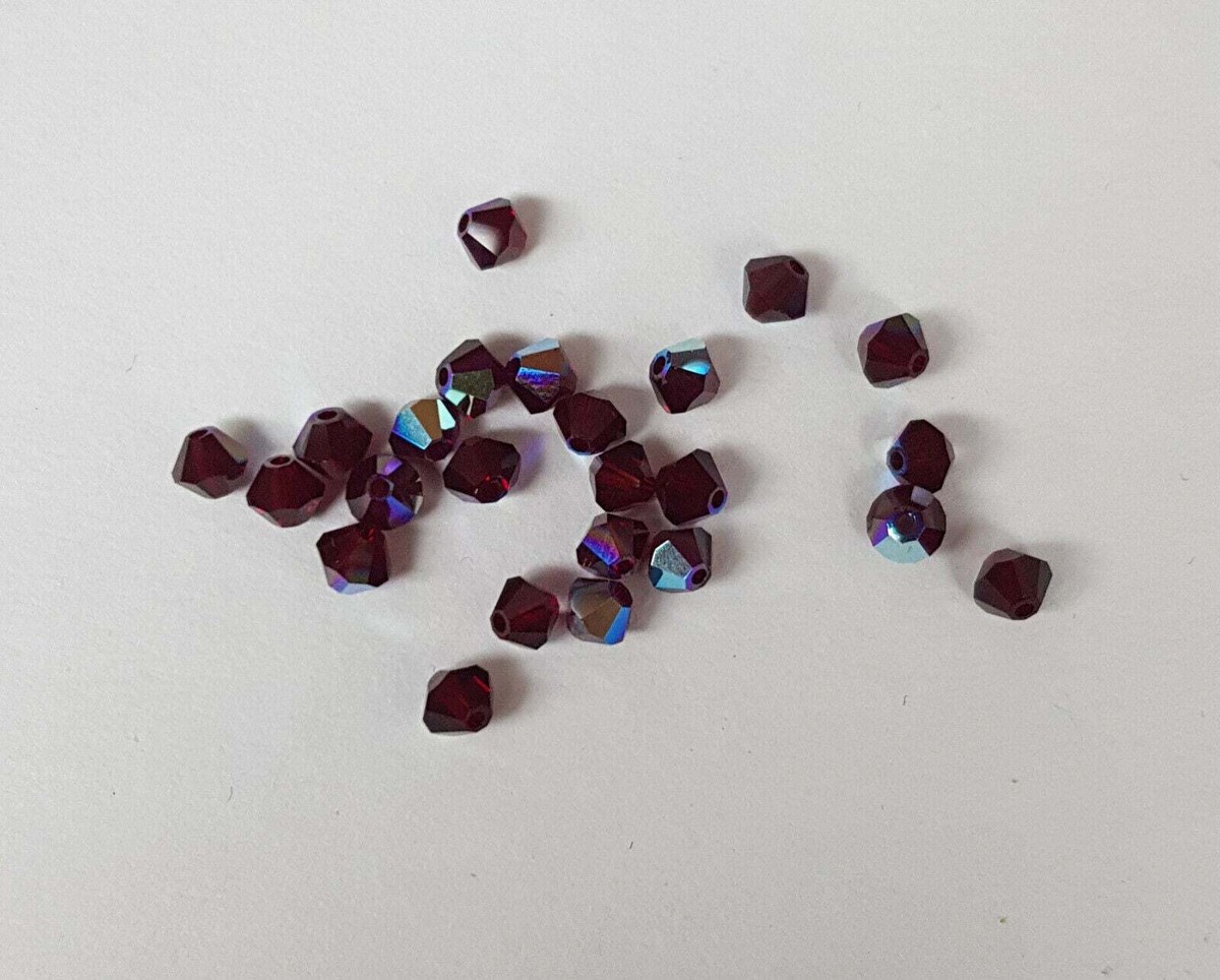 144x SWAROVSKI 5328 CRYSTAL AB 4mm BICONE XILION BEAD | eBay