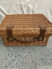 Picnic Time Classic Wine & Cheese Basket Set Wicker Tote with Accessories