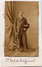 Prince Paul de Bauffremont Vintage cdv albumen print. Paul Antoine Jean Charle