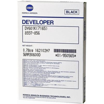 Konica Minolta 7272 Black DEVELOPER (250,000 Yield), 1-780 GR BAG (12 CTN/MC)