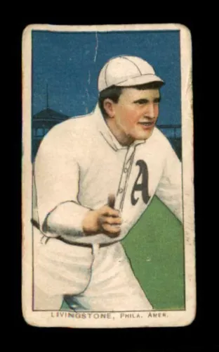 1909 T206 Paddy Livingstone PHILA AMER. LOWER GRADE PIEDMONT BACK 559539