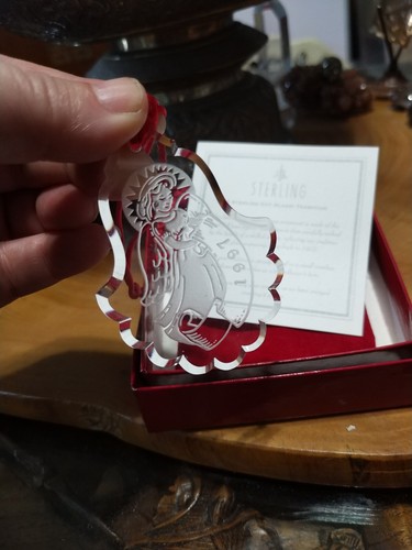 1997 "Sterling cut glass" Christmas ornament with box