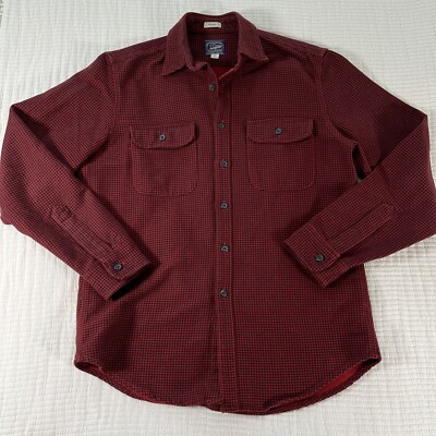 J Crew Shirt Mens Medium Heavyweight Chamois Work Flannel
