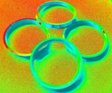 4x Zentrierringe 73,1 mm  66,6 mm   für Alufelgen weiß   1411