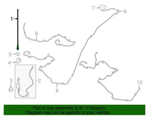 Mástil de antena OEM NUEVO Ford Transit/150/250/350/350hd ck4z-18a886-a Foto 2 de 2