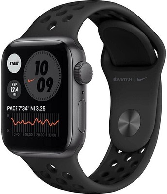 超美品 apple watch SE 第1世代 40mm NIKE #mon243 Apple Watch Nike SE (1st Gen) GPS, 40mm Silver Aluminum Case, Pure