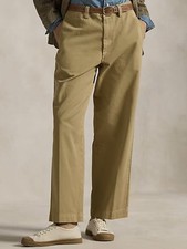 Polo Ralph Lauren Women's Cotton Chino Straight-Leg Pants Khaki SZ. 4 NWT