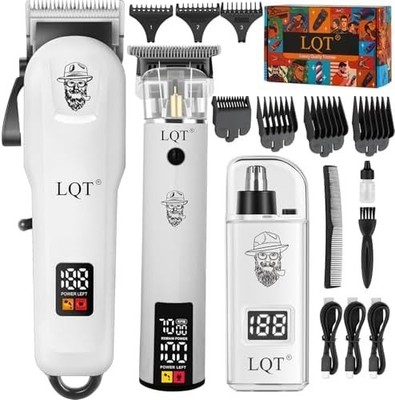 Professional Hair Cut Machine Barber Salon Cutting Trimmer Clipper Kit Set