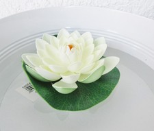 Seerose Lotusblume künstlich schwimmend Deko Teich 18 cm