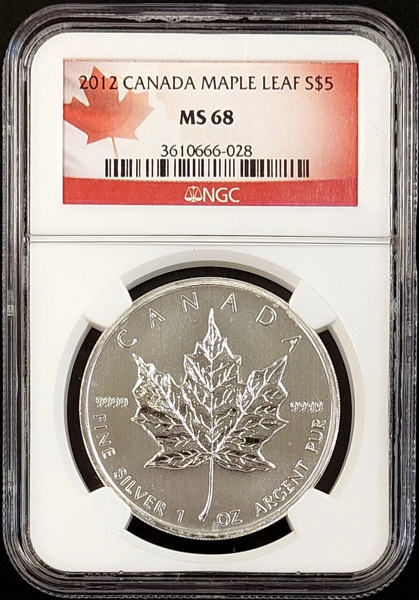 Canadian Maple Leaf Grade MS 68 Silver Bullion Coins for sale | eBay