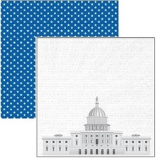 US Capitol, Washington DC, DS scrapbook paper - Reminisce FDC002