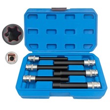 6PCS 1/2" Drive E Type Sockets Set, E10-12-14-16-18-20 Extra Long Hand Tool f...