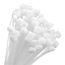18 inch White Zip Ties Heavy Duty 100 PACK, 200 LBS Ultra Exclusive Strong Pl...