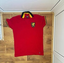 RETRO REPLICA MEN'S BELGIUM NATIONAL 1960s SOCCER FOOTBALL SHIRT JERSEY SIZE XXL