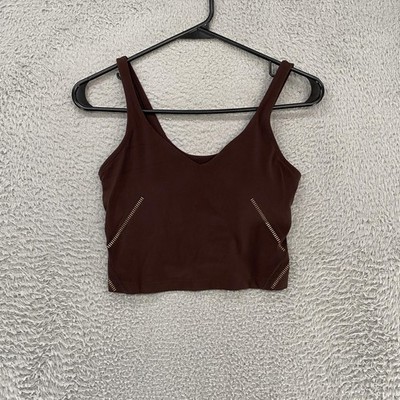 Lululemon Align Crop Tank Womens 4 French Press Golf Cropped Tank Top Brown