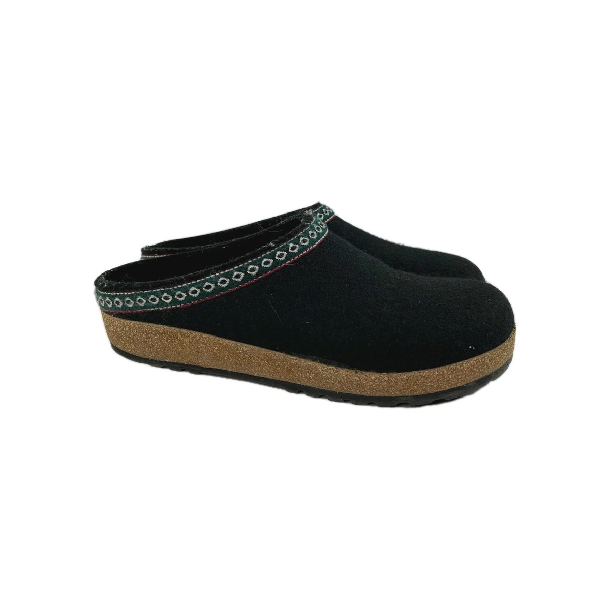 Haflinger Grizzly Torben Men’s Wool Felt Clogs Green EU 41 US 8 Womens 10 Haflinger Grizzly In Women main image 3