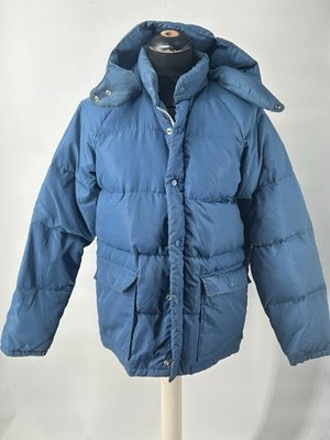 70er Vintage Daunenjacke Montgomery Ward blau Puffer Coat Gans Herren Medium