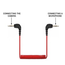 TRS Connection Cable 3.5MM For Rode SC2 Camera and Microphone Connection
