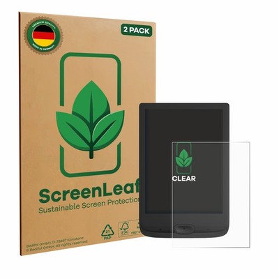 2x ScreenLeaf Displayschutzfolie für PocketBook Basic Lux 4 nachhaltig verpackt