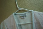 Vtg Robes of California L Terry Cloth Spa Bath Robe Pink White Large Belted Soft — photo 5