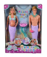 Simba 105733524 Steffi Love Mermaid Family, doll as pregnant mermaid with Kevin