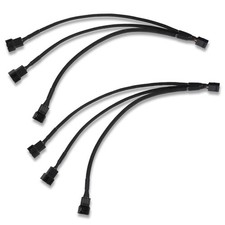2 Pack 3 Way 4 Pin Pwm Fan Splitter Cable, PC 1 to 3 Converter...