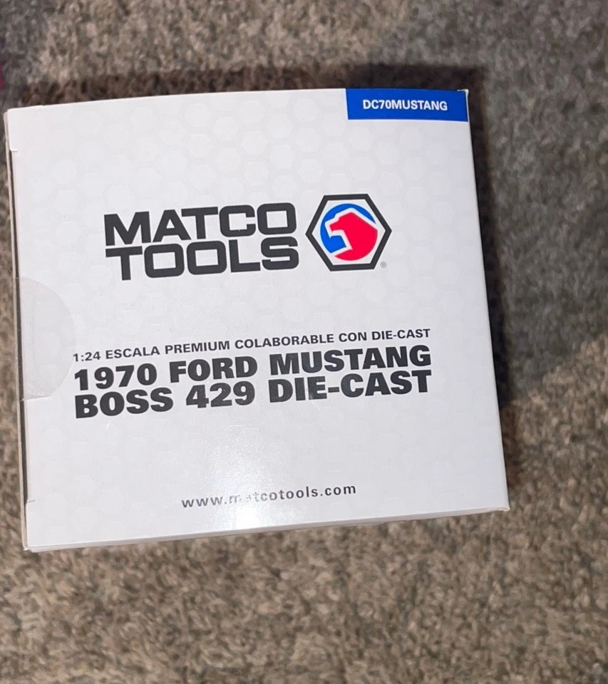 1970 Ford Mustang Boss 429 Light Blue 1/24 Diecast  - Image 4 of 4