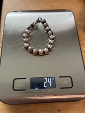 925 Sterling Silber Kugel Perlen Armband