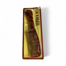 New Vintage Goody Comb Unbreakable Super Comb 1975 Mock Tortoise 548