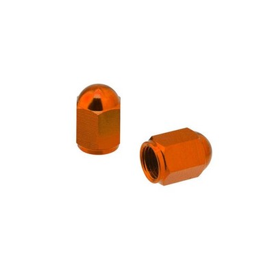 DRC Hard Ware Valve Stem Caps Orange