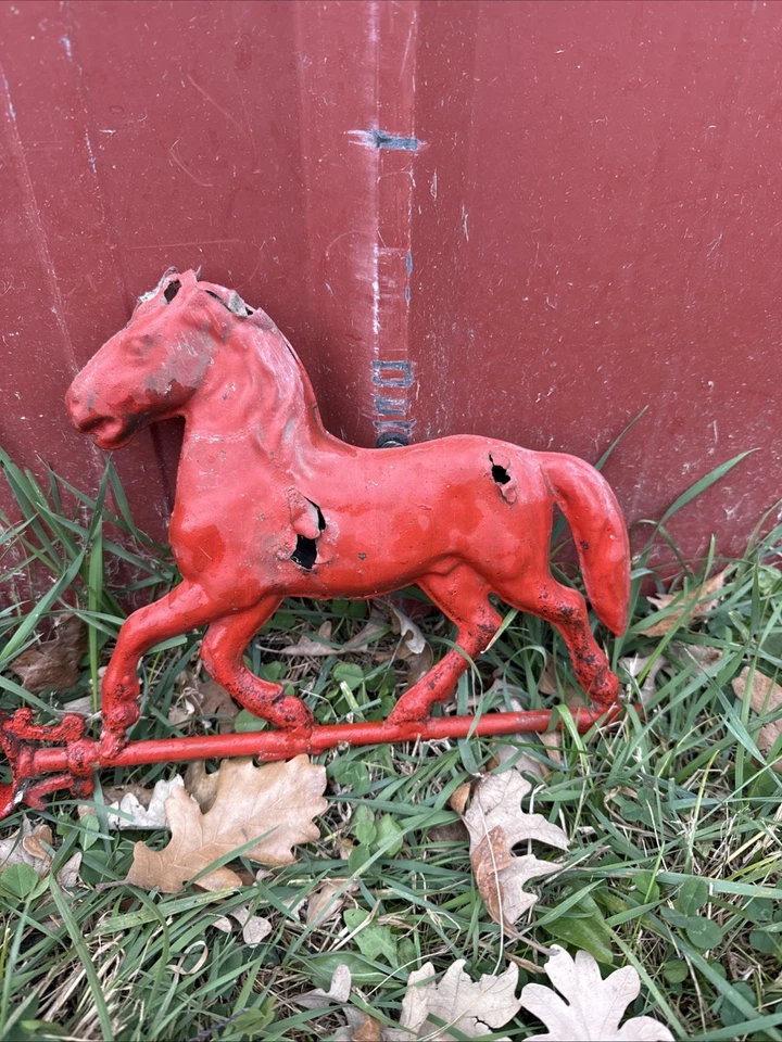 "Flecha de dirección del viento Red Horse vintage de 22"" de largo" Foto 2 de 4