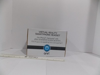ONN Virtual Reality Smartphone Headset Fits iPhone Samsung Up to 6'' VR Goggles