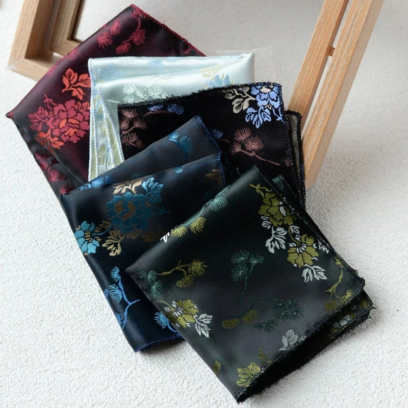 Vintage Paisley Pocket Square Handkerchief Men's Chest Business Suit Accessories - Image 3 of 4