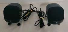 2 Logitech Z-640 Computer System Speakers Yellow  Blk Tested Read Description