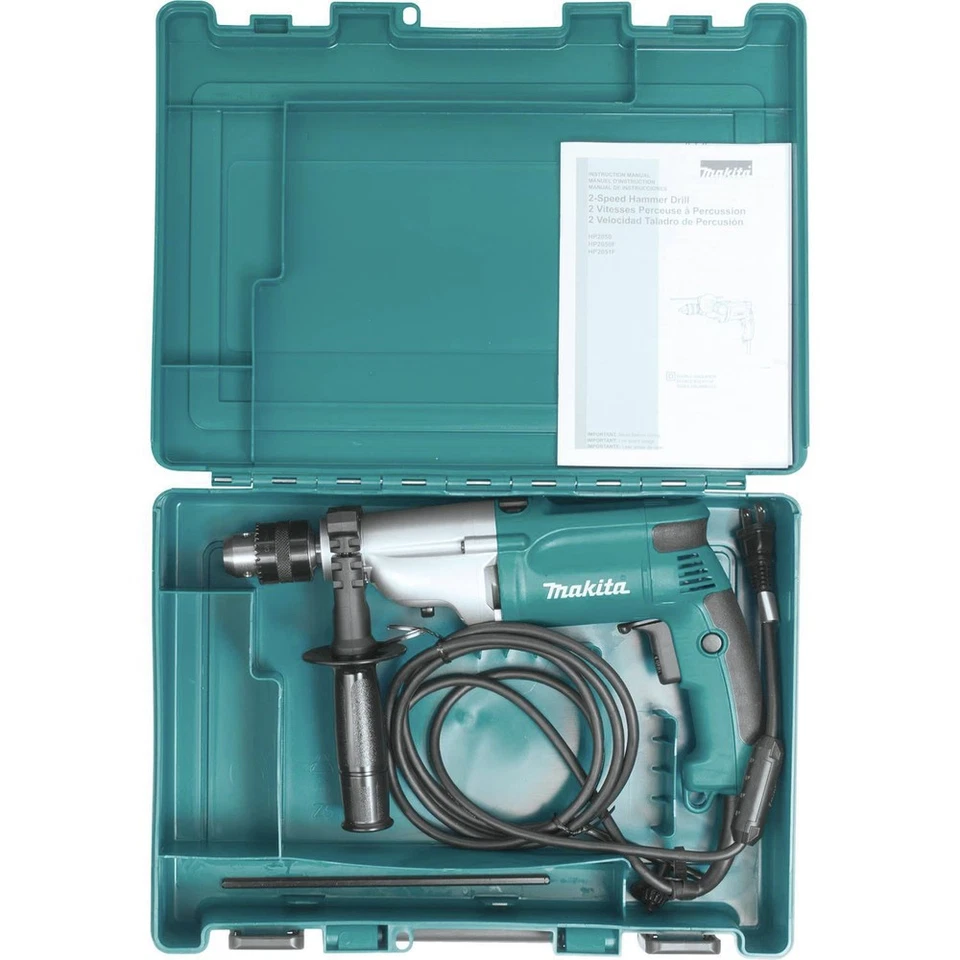Makita HP2050-R 6.6 Amp 3/4" Corded Hammer Drill Certified Refurbished - Image 3 of 4
