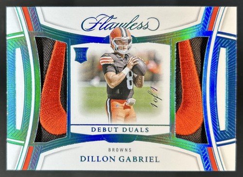 2025 Panini Flawless Dillon Gabriel Debut Duals Brand Logos Nike Patch RC #1/1