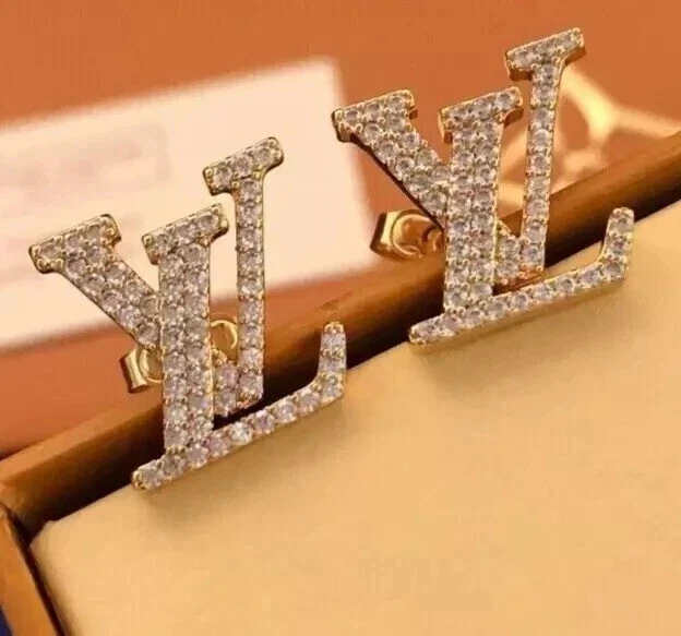 Damen Fancy Ohrstecker 2 Karat runder simulierter Diamant 14 Karat Gelbgold v... - Bild 2 von 4