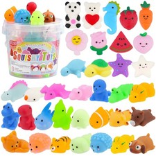 35pcs Mochi Squishy Toys, Mini Fidget Party Favors 1-2 inches