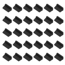 0.5 Inch USB Type A Dust Plug, 30 Pcs Anti Dust Plug Cover Female End, Black