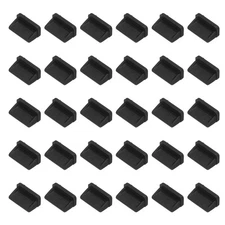 0.5 Inch USB Type A Dust Plug, 30 Pcs Anti Dust Plug Cover Female End, Black