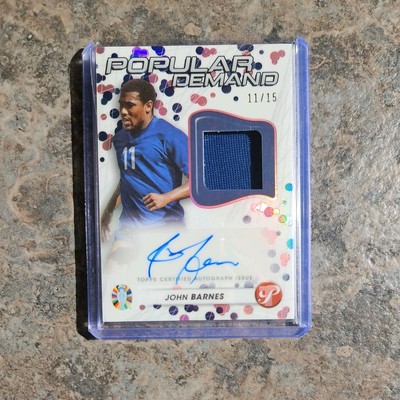 John Barnes Auto & Patch 11/15 Topps Pristine Road To UEFA Euro 2024 England