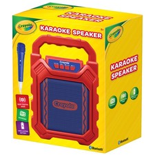 New CRAYOLA KARAOKE SPEAKER BLUETOOTH FM RADIO BATTERY MICROPHONE RED