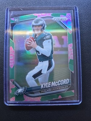 2025 PANINI PRIZM INTERNATIONAL EAGLES ROOKIE KYLE MCCORD RC LOTUS FLOWER /18  