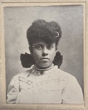 AFRICAN AMERICAN BEAUTY HAIRSTYLE PEARLS GIRL BLACK HISTORY TX SC NC RPPC PHOTO