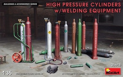 Miniart 35618 - 1:35 High Pressure Cylinders w/Welding Equipment - Neu