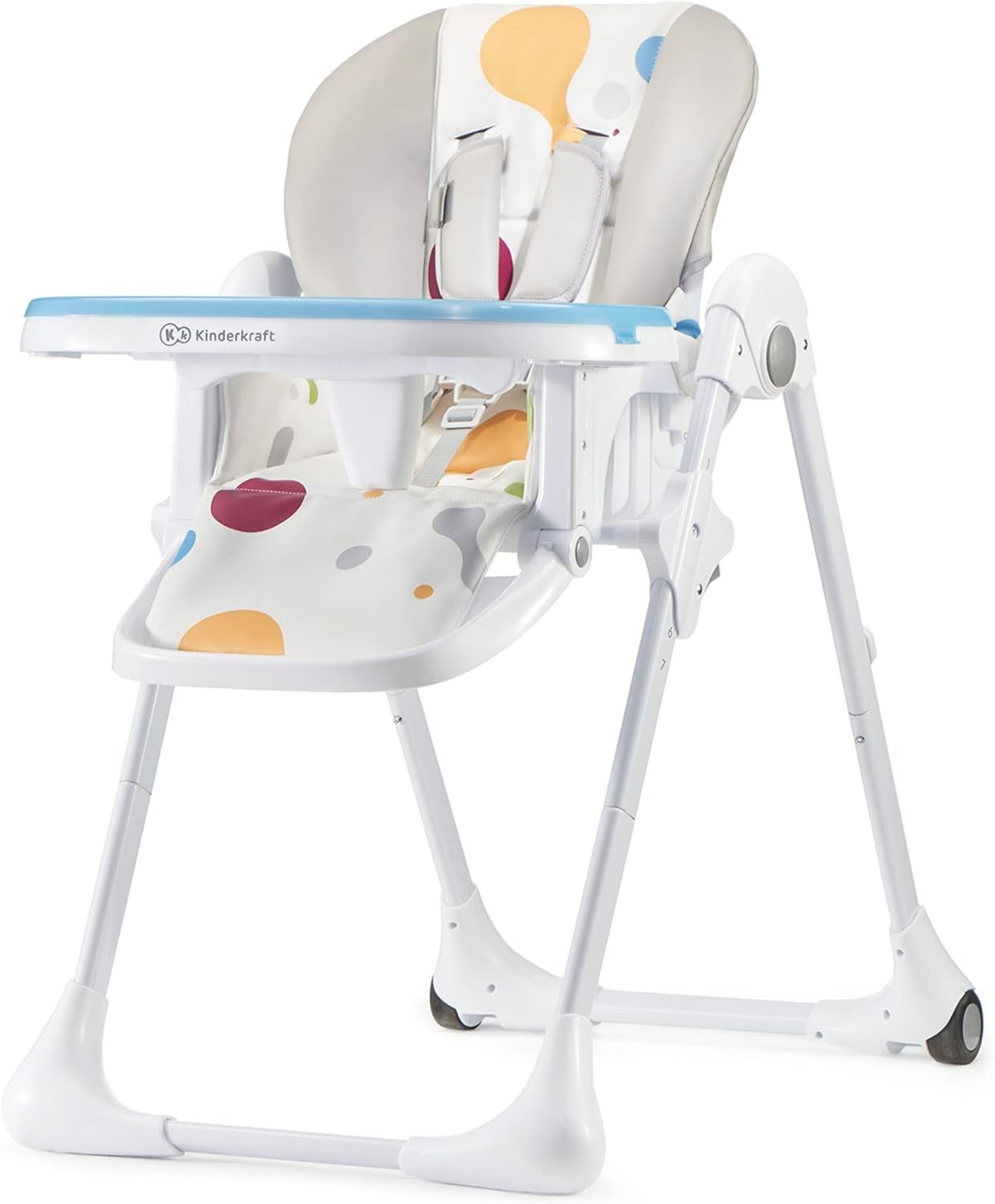 Chaise haute bébé pliante Maxicofort à 7 niveaux en aluminium gris