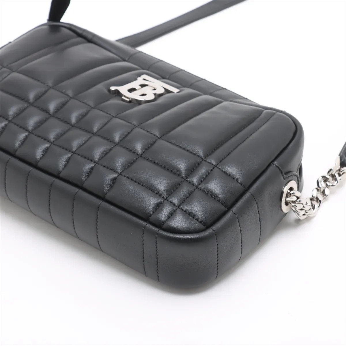 Burberry TB Lola Leather Chain Shoulder Bag Black image 3
