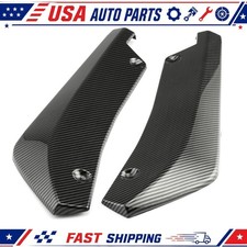 2pcs Polished Car Rear Bumper Lip Diffuser Splitter Canard Glossy Black