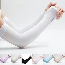 Grey Sunscreen Sleeve for Summer Outdoor Activities Elastic Comfortable Fit